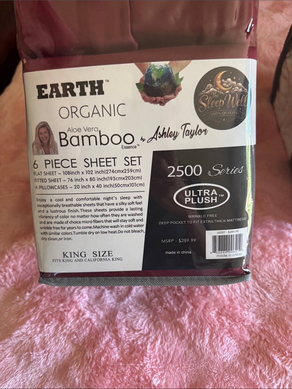 Ashley Taylor Bamboo Sheet Set in Burgundy